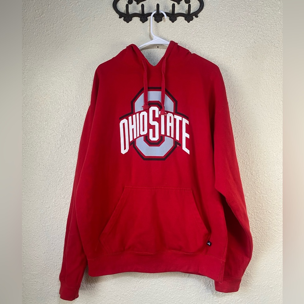 J‎ America Sportswear Ohio State hoodie, red size XL, unisex